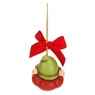 Thun Addobbo Natalizio Gnomo Oliver con Cappello verde in Ceramica, Piccolo - S3350A82 - Gioielleria De Patto
