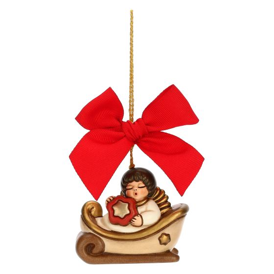 Thun Addobbo Natalizio Slitta Componibile Angelo in Ceramica S3355A82 - Gioielleria De Patto